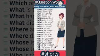 Questions words|Questions words with meaning & examples|online English grammar classes#spokenenglish