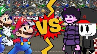 M.U.G.E.N Battles | Mario/Luigi vs Jellybean/CrazyTheGuy