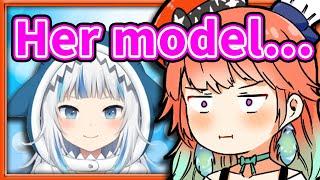 The First Myth Collab made The Girls Realized Something about Gura's Model 【HololiveEN】