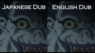 Light and Ryuk's First Meeting [SUB and DUB Comparison/1080p]