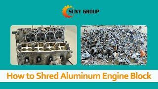 Industrial Shredder Machine for Recycling Aluminum Engine Block