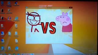 MUGEN #28 Red and Blue Vs Peppa Pig And Doki The Dog