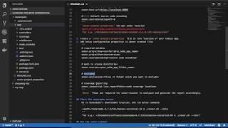 sonarqube setup with a node.js app