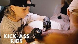 The 12-Year-Old Tattoo Artist | KICK-ASS KIDS