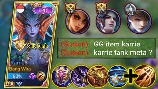 SUSAHNYA SOLO RANK MEMPERJUANGKAN MMR GLOBAL KARRIE! - KARRIE BEST BUILD 2022 - MOBILE LEGENDS