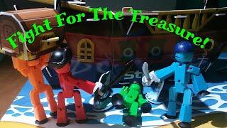 Fight For The Treasure Feat. The Brick Cave and Zachary MB #Stikbot