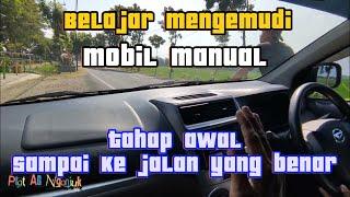 Belajar mengemudi mobil manual tahap awal. sampai ke jalan raya