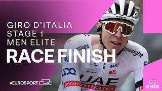 SUPERB VICTORY! ‍ | Giro D'Italia Stage 1 Race Finish | Eurosport Cycling