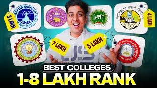 1 Lakh se 8 Lakh JEE Rank?| Best Colleges at Low *JEE MAIN* Percentile