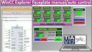 WinCC Explorer V7.5 create faceplate for by using tagPrefix full tutorial with group control