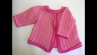 Как связать простую кофточку для новорожденного/How to knit a simple blouse for a newborn crochet