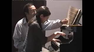 A young Khatia Buniatishvili in Masterclass with Professor Michel Sogny