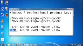 Windows 7 Professional product key