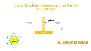 # How to calculate the Minimum Depth of Shallow foundation || Minimum depth of foundation