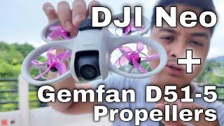 DJI Neo aftermarket propeller | Gemfan D51-5 Propeller | Does it sound different?