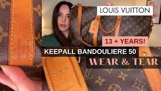 LOUIS VUITTON KEEPALL BANDOULIERE 50 - REVIEW & WEAR AND TEAR AFTER MORE THAN A DECADE