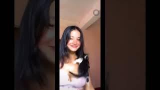 My sister dance sexy with my cat is lovely my big boob