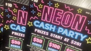 Last 5 Tickets of the Pack! New Neon Cash Party NJ Lottery