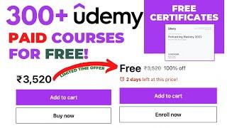 300+ Udemy Paid Courses are now FREE with Certificates | Udemy Coupon Code 2023