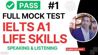 IELTS A1 life skills mock test || IELTS a1 life skills test for spouse visa || Full mock test 2024