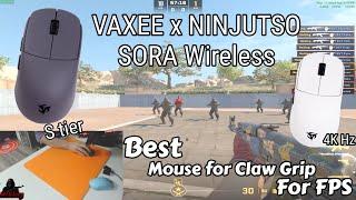 VAXEE x NINJUTSO SORA Wireless Review on CS2 (Best Claw Grip Mouse Esport/FPS)