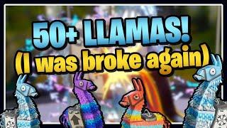 OPENING 50+ LLAMAS FOR A FROSTNITE CHALLENGE - Fortnite Save the World