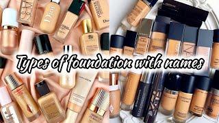 types of foundation makeup with names and uses /how to choose