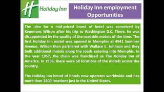 Holiday Inn Employment video