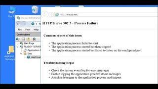 Solved: HTTP Error 502.5 - Process Failure on Asp.Net Core 2 Mvc. Check AspNetCore-Version