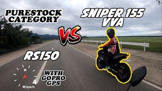 HONDA RS150 vs YAMAHA SNIPER 155 VVA | PURESTOCK CATEGORY | FRIENDLY GAUGE