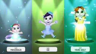 My Talking Angela BABY vs KID vs ADULT Size - Gameplay Great Makeover For Children HD