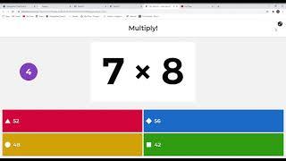 Kahoot! Game math learning part 1