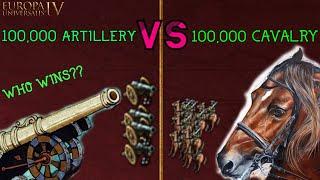 EU4 BATTLES - 100,000 ARTILLERY VS 100,000 CAVALRY- WHO WINS?