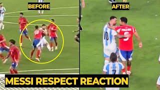MESSI still showing his respect after Chile player smacked him during the game | Football News Today