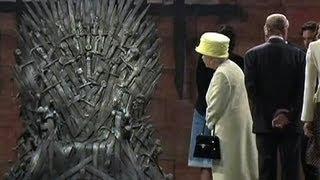 Watch: Queen Elizabeth visits "Game Of Thrones" set