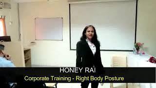 Corporate training : Right body posture by Honey Rai