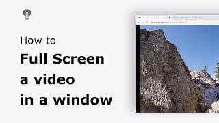 How to full screen a video in the browser window?