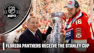 Florida Panthers captain Aleksander Barkov hoists the Stanley Cup  [TROPHY CEREMONY] | NHL on ESPN