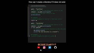 How to create a directory if it does not exist in Python | Python Examples | Python Coding Tutorial