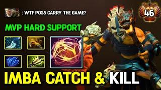 IMBA CATCH & KILL Hard Support Shadow Shaman non-stop Gank 100% Ez MVP 7.36b DotA 2