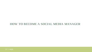 How To Become A Social Media Manager in 2020