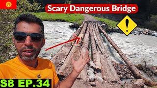 No Warnings about this Scary Dangerous Bridge  S8 EP.34 | Pakistan to Japan Motorcycle Tour