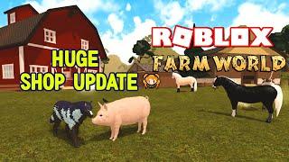 ROBLOX FARM WORLD HUGE SHOP UPDATE to Buy Animals! BOAR, BEAR, New Dog, Funny Moments! (No Cougar)