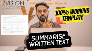 PTE Summarize Written Text - Score 90/90 | 2024 Tips and Template | Vision Language Experts