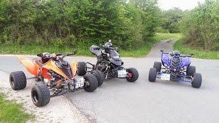 Quad ausfahrt mit paar 4 zylinder Yamaha Raptor 700 exeet 600 - DSXR 1000