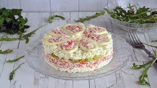 Салат с плавленым сыром и крабовыми палочками