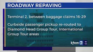 Repaving prompts closure in Terminal 2 at Daniel K. Inouye International Airport