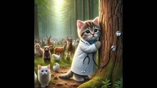 kitty in forest  #cat #kitten #kitty #kittycat