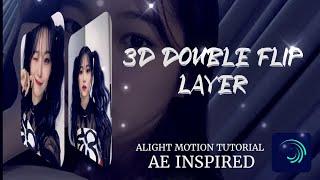 advance ae inspired 3d flip layer tutorial | alight motion request # 2