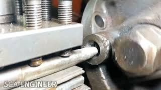 Very Extreme Technique And Requires Patience For Cutting Thread | Repair NPT Thread On Lathe